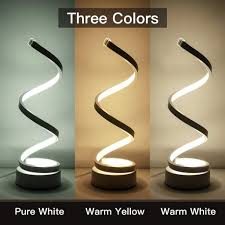 Spiral led table lamp curved desk lamp modern light bedside bedroom. Spiral Led Desk Lamp Curved Table Lamp Modern Minimalist Lighting Design 24w Multiple Color Temperature Led Table Lamp Modern Lamp For Living Room And Bedroom White Shopee Philippines