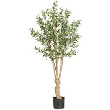 Nearly Natural 5 Ft Olive Silk Tree 5258 The Home Depot Faux Olive Tree Potted Trees Silk Tree
