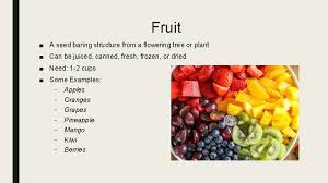 The amount of fruit you need to eat depends on your age, sex, height, weight, and level of physical activity. My Plate Grains Fruits Vegetables Protein Dairy Grains