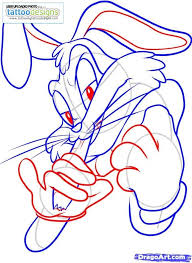 How To Draw Gangster Bugs Bunny Step Image Tattooing Tattoo Designs Bunny Drawing Gangster Drawings Bugs Bunny
