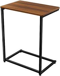 New Homemaxs C Table Sofa Side Table End Snack Table With Wood Finish And Metal Frame Couch Tables That Slide Under For L In 2020 Couch Table Sofa Side Table C Table
