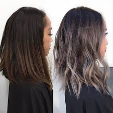 Ash Gray Ombre Hair Popular Short Wavy Hairstyles 2019 Short Wavy Hair Grey Ombre Hair Brown Hair Balayage
