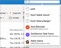 Click the file or folder and make sure that it's highlighted. Find Items By Doing A Basic Search In Outlook For Mac Office Support