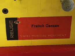 Vintage reuge wooden music box 5988 memory signed ray jox 1994. Reuge Swiss Musical Movement Music Box French Cancan Clown
