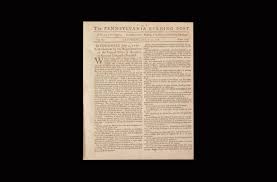First Newspaper Printing Of The Declaration Museum Of The American Revolution Newspaper Printing American Revolution Philadelphia History