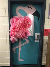Flamingo Classroom Door Summerdecorationstore Easter Classroom Door Door Decorations Classroom Spring Classroom Door