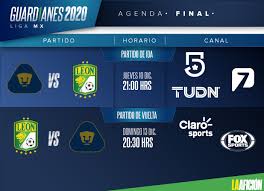 León y pumas definen al nuevo campeón en el estadio león. Partido Leon Vs Pumas Donde Ver Final De La Liga Mx Guardianes 2020