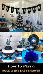Rock A Bye Baby Shower Ideas Rock Star Theme In 2021 Rock Star Theme Rock Baby Showers Music Baby Showers