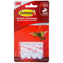 Check spelling or type a new query. Buy Command Ceiling Hooks 4 Pack At Mighty Ape Australia