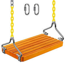 Wooden garden swing seat outdoor pine wood swing chair adults & kids adults. Seleware Wooden Swing Set Hanging Wooden Tree Swing Seat With Adjustable Rope Wood Swing Set Seat For Adult Kid Indoor Outdoor Playground Backyard Walmart Com Walmart Com