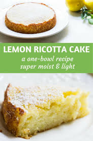 Lemon Ricotta Cake A Simple And Super Easy Cake Made With Ricotta Cheese And Lemon So Airy And Lemon Ricotta Cake Recipes Ricotta Cake Recipes Lemon Recipes