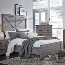 Urban Home Austin King Panel Bed In Rustic Grey Nebraska Furniture Mart Master Bedroom Furniture Bedroom Sets King Bedroom Sets