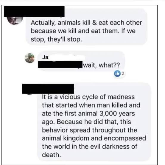Just stop eating animals : r/facepalm