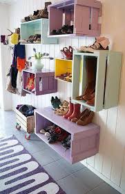 Diy Colorful Shoe Wall Storage Schuhschrank Design Schuhregal Selber Bauen Haus Projekte