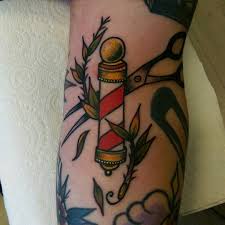 75+ barber tattoo art design ideas. Barber Pole And Scissors By Rabtattoo Tattoogrid Net