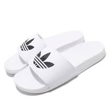 details about adidas adilette lite white black trefoil logo mens womens sandal slide eg9841