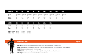 Sizing Chart Hmk Usa