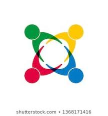 Symbol Of Unity Of Different People Flat Design Business Communication Community Competition Concept Cooperation Corporate Symbols Malevich Unity