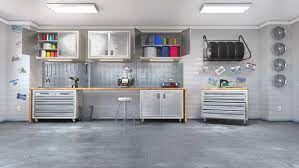 The center garage door is 10 ft wide, while the other two are 9 ft wide and open up into a spacious area with a 9 ft high ceiling. 25 Smart Garage Organization Ideas Garage Storage And Shelving Tips