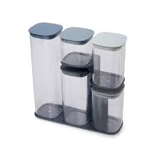 They are equally as stunning in the bathroom, bedroom or living room. Joseph Joseph Sky Podium Storage Jar Set Set Of 5 Yuppiechef
