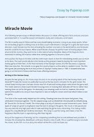 Critique of the movie matchstick men i recently read a review of matchstick men by nicolas bardot who said of the movie: Miracle Movie Characters And Plot Analysis Essay Example