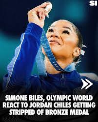 Jordan Chiles's teammates and the rest of the Olympic world came to her  defense this weekend as the IOC officially ruled Sunday she has to give her  bronze medal back 💔
