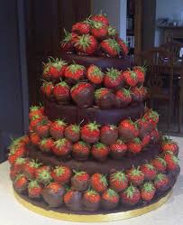 Three Tier Chocolate Cake Strawberry Wedding Cakes Beautiful Desserts Cake