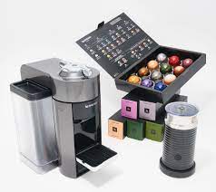 Next up is our top pick for the vertuo line. Nespresso Vertuo Espresso Coffee Maker W 62 Capsules Milk Frother Qvc Com