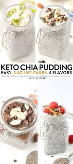 Keto Chia Seed Puddings In 2020 Chia Seed Pudding Almond Milk Almond Milk Recipes Chocolate Chia Seed Pudding