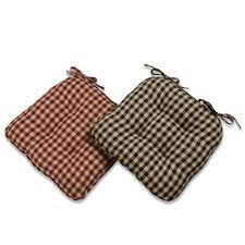 classic country check chair pad sturbridge yankee workshop chair pads rocking chair cushions farmhouse rocking chairs
