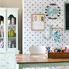 Organize and decorate the craft room with these 51 diy ideas for crafting and sewing. Peel And Stick Wallpaper Craft Room Makeover Lolly Jane