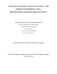 Malaysia yeow huang fong yhuang@myadvansoft.com advansoft sdn bhd malaysia roy fong royfong@eaton.com cooper crouse‐hinds pte ltd malaysia richard foo richardfoo@sme‐electric.com sme electric sdn. Pdf Cases Of Successful Malaysian Small And Medium Enterprises Smes Does Business Advisory Services Help Team Of Researchers From Universiti Sains Malaysia Bea Lahnstein Academia Edu