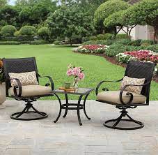 Better Homes And Gardens Englewood Heights Ii Aluminum 3 Piece Outdoor Bistro Set Seats 2 Outdoor Bistro Set Wrought Iron Patio Set Garden Patio Furniture