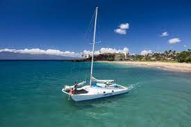 Sailing Catamaran Off Kaanapali Beach Maui And The Sheraton Maui Resort Spa Maui Resorts Kaanapali Beach Sheraton Maui
