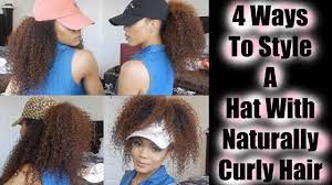 Curls add volume and texture to your hairstyle without the need for products or even much. 4 Ways To Style A Hat With Naturally Curly Hair Kenzey Cooper Youtube