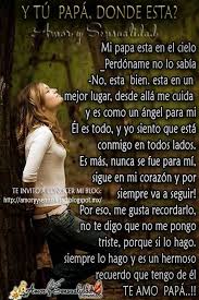 Algo concreto, un cuerpo, un cúmulo de proyectos, afectos, sentimientos se escapó, no sabemos dónde está y, en rigor de verdad, emplazarlo en un hipotético cielo no cambia tanto las cosas. Frases Para Papa Mensajes Para Papa Palabras Para Un Padre