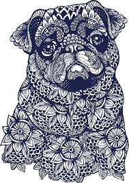 Mandala Of Pug By Huebucket Pug Art Print Pug Art Pug Tattoo