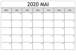 Dieser druckfertige kalender ist absolut kostenlos. Kalender Mai 2020 Mit Feiertagen Frei Nosovia Com