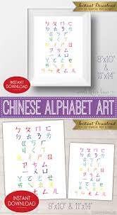 Printable Chinese Alphabet Poster 8x10 11x14 Bopomofo