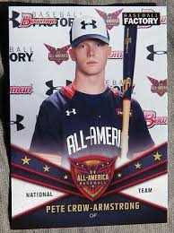 Jordan alexander walker (born may 22, 2002) is an american professional baseball third baseman in the st. Pete Crow Armstrong 2019 Bowman Baseball Factory Under Armour All American Card Ebay