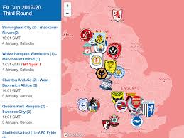 Click here to find all of the fa cup fixtures and results for the 2019/20 season. Fa Cup 3rd Round Interactive Map Fa Cup Cup Interactive Map