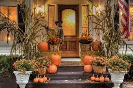 Include a gourd bird feeder with your outdoor decor. Outdoor Halloween Decorations For Fright And Fun Fall Decorations Porch Fall Porch Fall Outdoor
