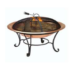 Are copper fire pits better? Large 35 Inch Copper Bowl Fire Pit With Steel Stand And Cover Fastfurnishings Com