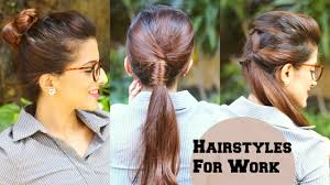 Back brush the hair and remove any tangles. 3 Quick Everyday Hairstyles For Work Office College No Teasing No Hairspray Indian Hairstyles Youtube
