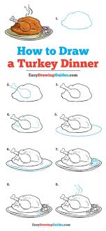 How To Draw A Turkey Dinner Really Easy Drawing Tutorial Easy Drawings Drawing Tutorial Easy Drawing Tutorial