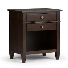 2 drawers provide enough space for daily accessories mdf board and solid wood legs. Simpli Home Carlton Bedside Table 2 Drawer Brown Tobacco 24 In X 16 In X 24 In 3axccrl 11 Rona