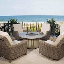 The Geneva Provence Collection With Fire Pit By Ebel Offers Transitional Styling In A Weatherpr Best Outdoor Furniture Garden Dining Set Outdoor Furniture Sets