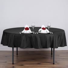 Finding the perfect size tablecloth for your table is an easy process. 90 Black Polyester Round Tablecloth Tableclothsfactory