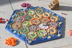 Handmade Wooden Settlers Of Catan Board Game Catan Board Game Catan Board Settlers Of Catan