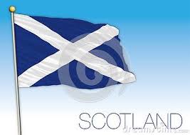 Scottish Flag United Kingdom Vector Illustration British Regional Flag With Cross